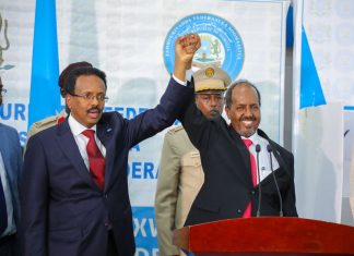 Celebrations begin in Mogadishu & violent clashes erupted.