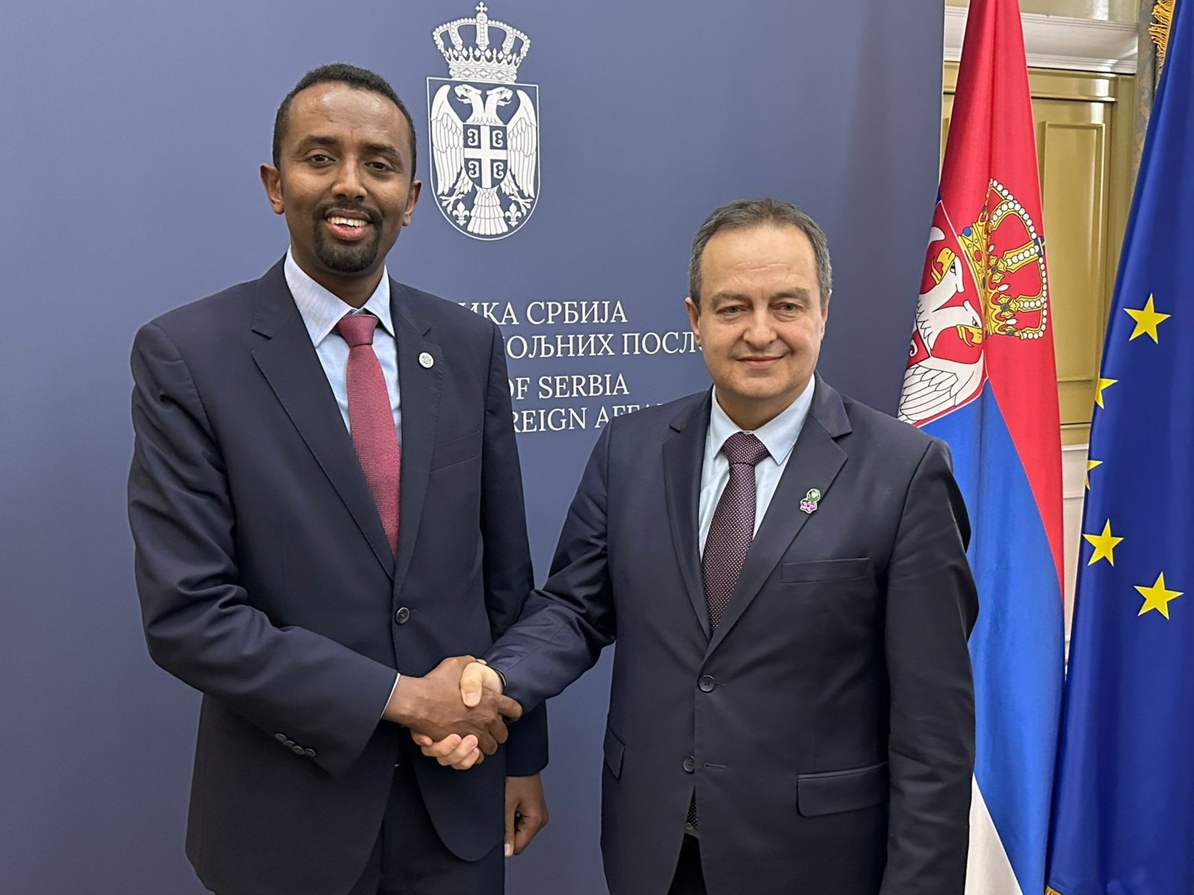 Somalia's Foreign Affairs Minister had a special meeting with the Minister of Economy of the Republic of Serbia, Rade Basta